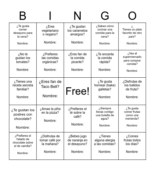 Encuentra a alguien que... Bingo Card