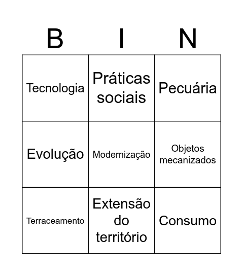 Geo Bingo EAC Bingo Card