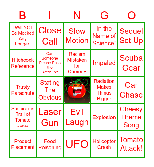 Attack of the Killer Tomatoes!!! Bingo Card