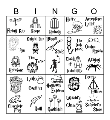 Harry Potter Bingo Card