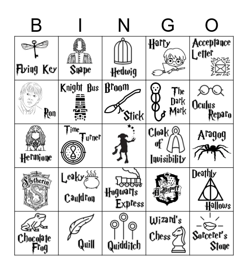 Harry Potter Bingo Card