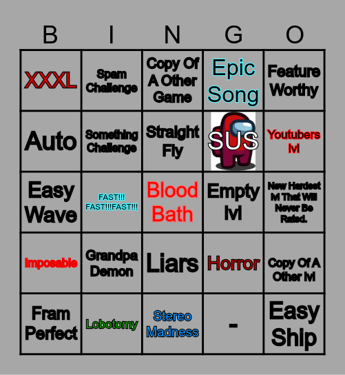 Recent Tab Bingo Card