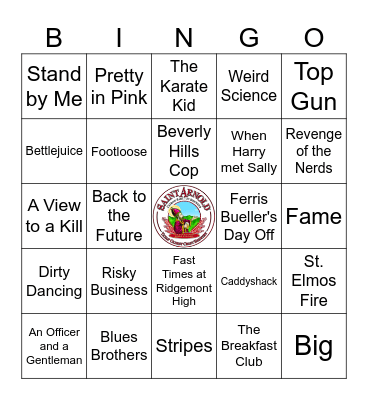 80s Movies! Bingo Card