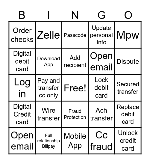 DIGITAL FIRST Bingo Card