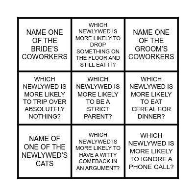 DANNY AND CHELS WEDDING LOTERIA Bingo Card