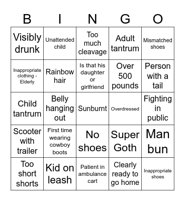 People of the Fair Bingo Card