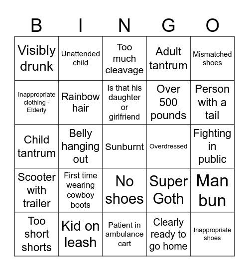 People of the Fair Bingo Card