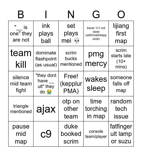 Archeon Bingo Card