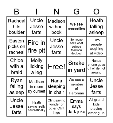 Louisiana bingo Card