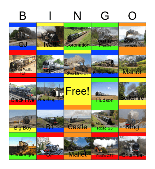 Steamy and Smoky Steamers Bingo Card