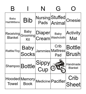 Baby Gift BINGO Card
