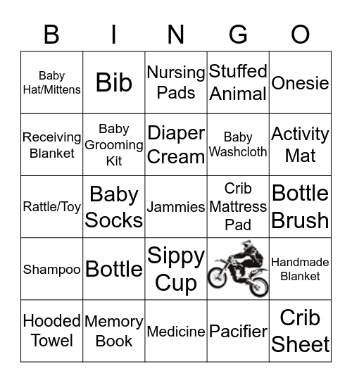 Baby Gift BINGO Card