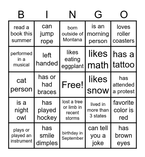 HELLO BINGO Card
