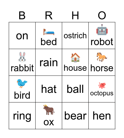 The Pie Bingo Card