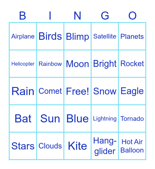Sky Bingo Card
