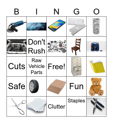 Cuts & Lacerations Bingo Card