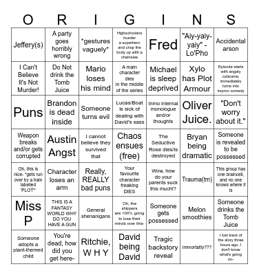 OriginsMCRP Bingo Card