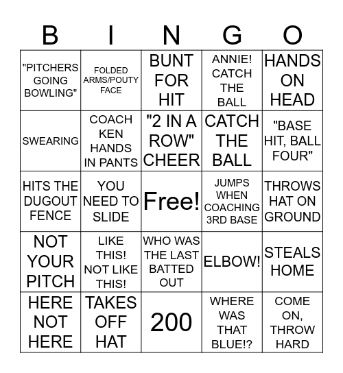 Diamonds Bingo Card