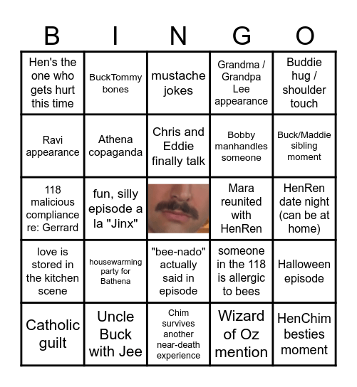 9-1-1 season 8 predictions Bingo Card