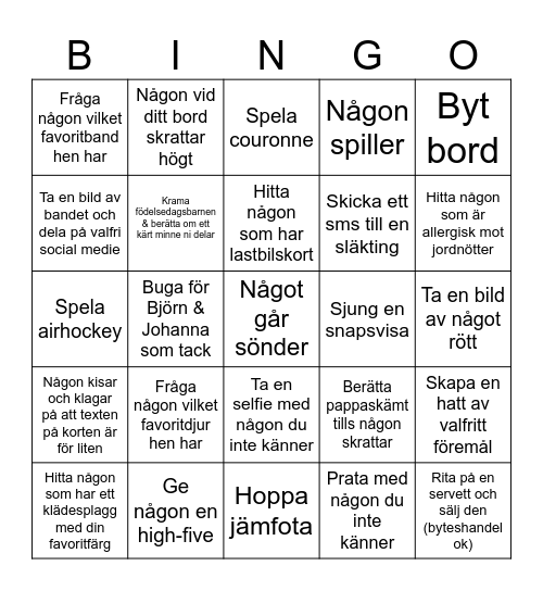 Annan & Mita 60 år Bingo Card