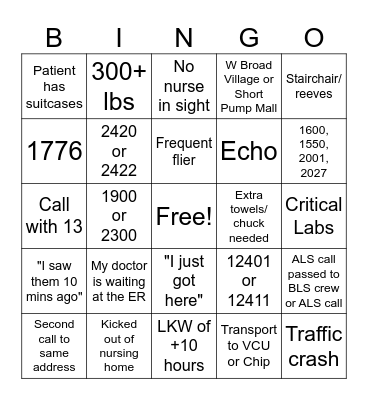 Station 34 Bingo Card