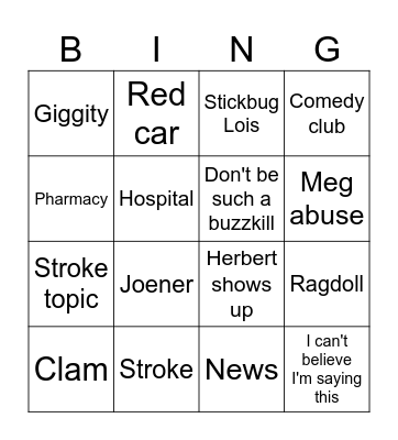 AI PETER BINGO Card