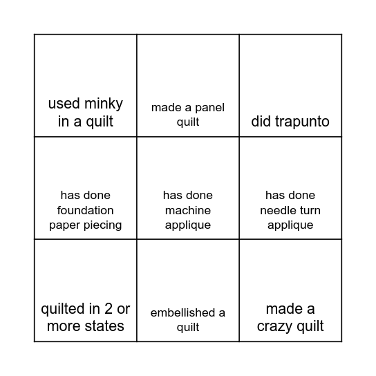 Find Someone Who Bingo Card