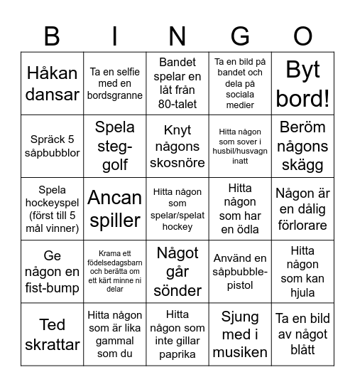 🥂Ancan & Mita 60 år🥂 Bingo Card