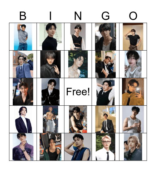 hot man bingo! Bingo Card