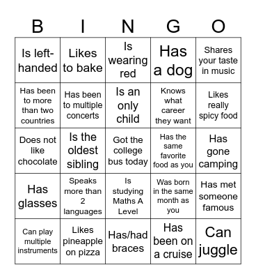 Icebreaker Bingo: Find Someone Who Bingo Card