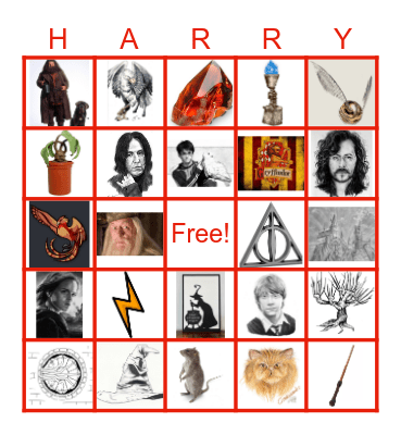 Harry Potter Bingo Card