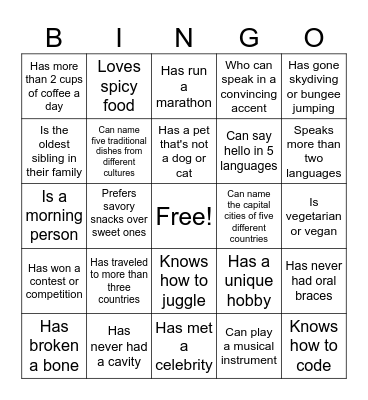 ACON HUMAN BIGO! Bingo Card