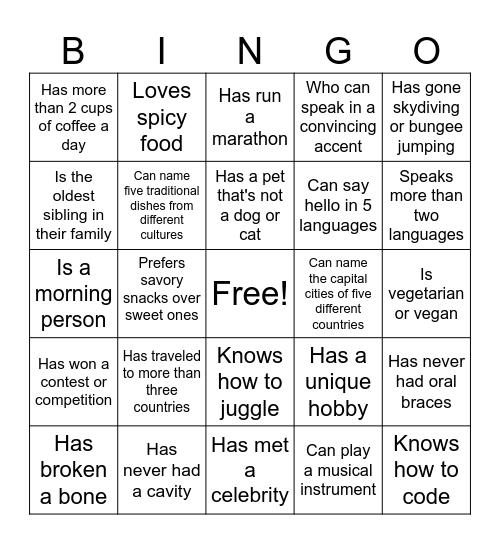 ACON HUMAN BIGO! Bingo Card