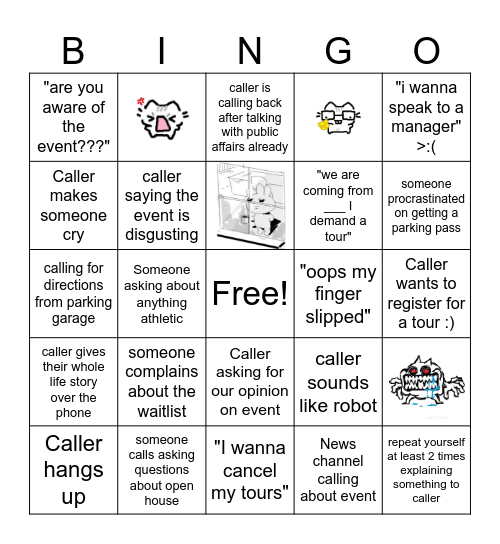 VC Call Bingo Card