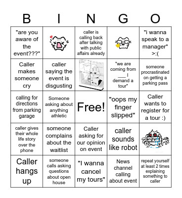 VC Call Bingo Card