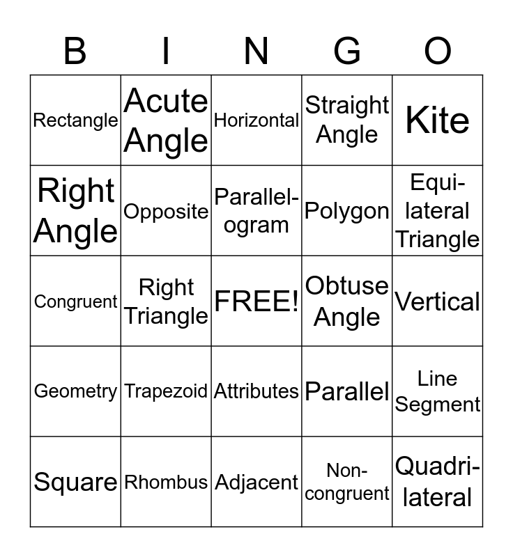 Polygon Bingo Card