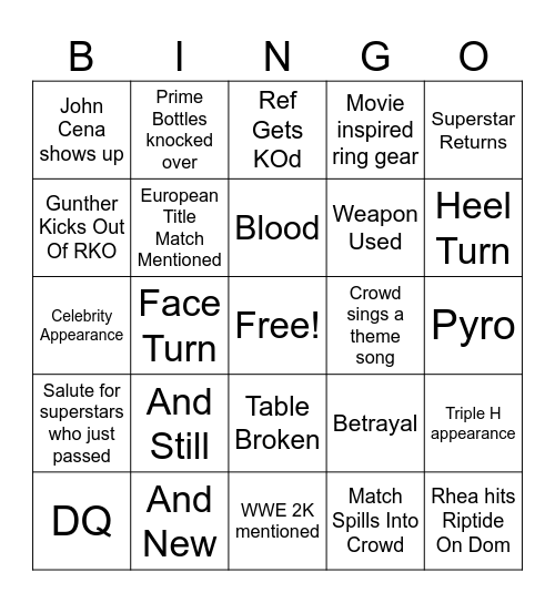 Allenownz Bash In Berlin 2024 Bingo Card