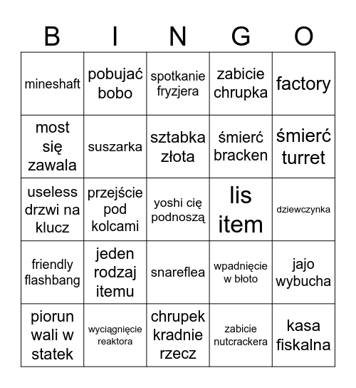 kompania bingo Card