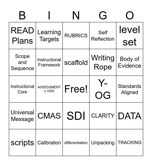 District Buzzwords Bing Bingo Card