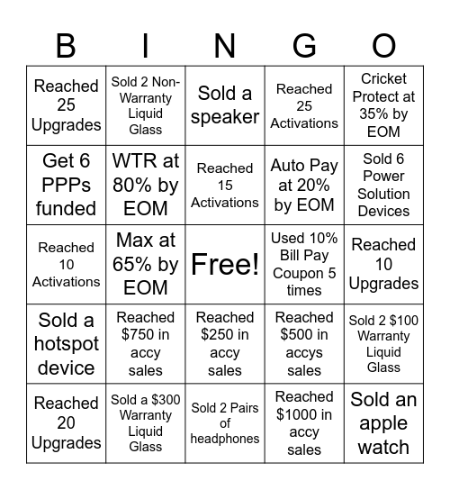 BINGO Card