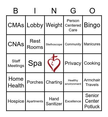 Maria Court Assisted Living Bingo Card