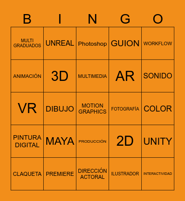 MULTI Bingo Card