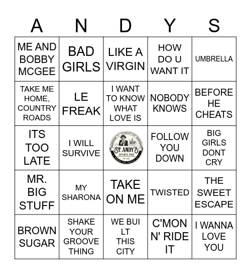 Years vs Years (71-79-85-96-07) Bingo Card