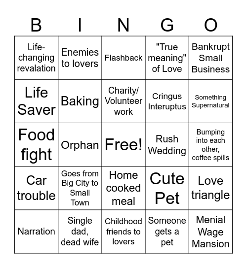 Chatloaf PJ Party Movie Night! Bingo Card