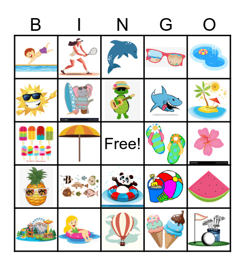 Summer Bingo Card