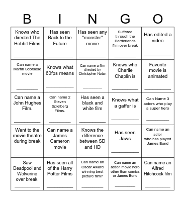 AVTF ICebreaker Bingo Card