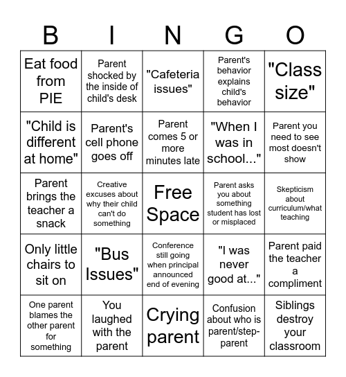 PTC Bingo Card