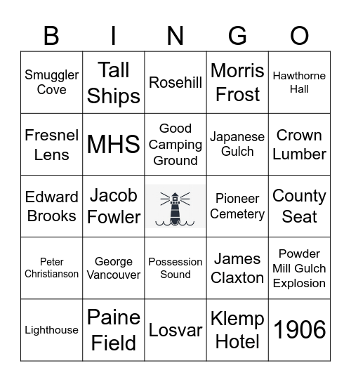 MUKILTE-O! Bingo Card