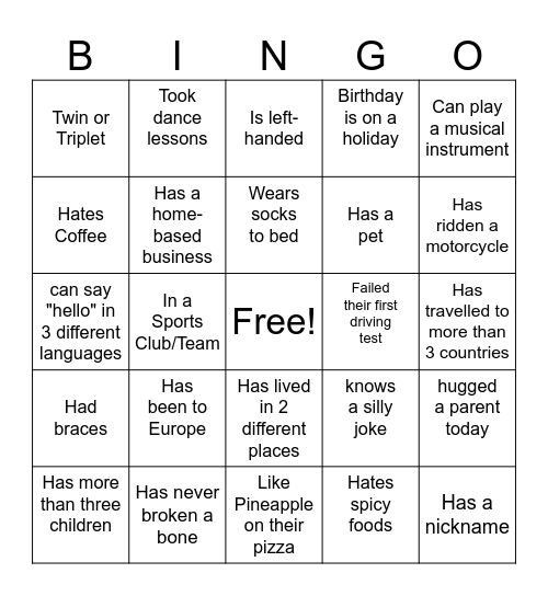 Bingo Card