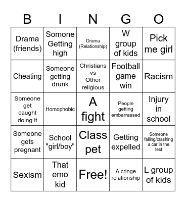 RV bingo card Bingo Card